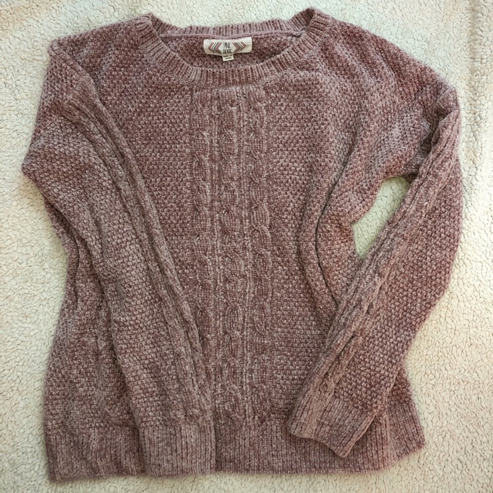 NWOT pink rose dusty mauve super soft sweater